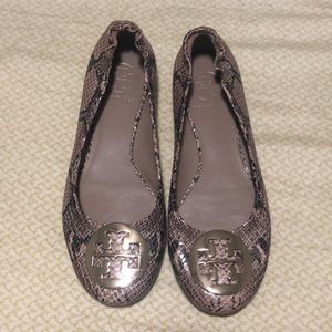 Tory Burch Snake Skin Flats